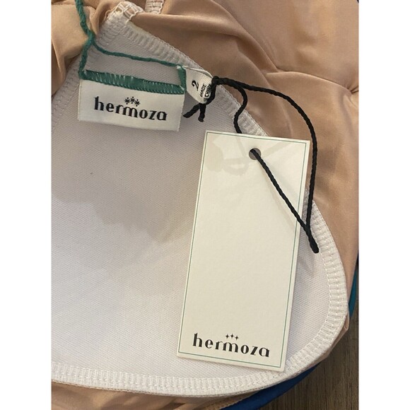 NWT Designer Hermoza Amelia V-Neck Wrap One Piece Tummy Control Swimsuit Size 2 - Picture 5 of 7